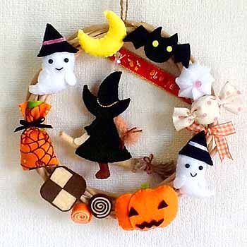 ハロウィンを飾ろう！簡単布リースの作り方ラスカ茅ヶ崎店生地、手芸用品のオカダヤ okadaya 公式ショップブログ