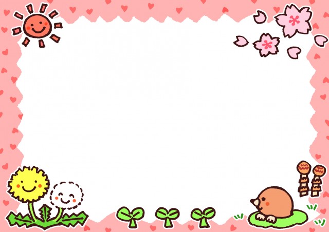 Vetor 春の飾り枠・ラインのイラスト素材 花・自然do StockAdobe Stock