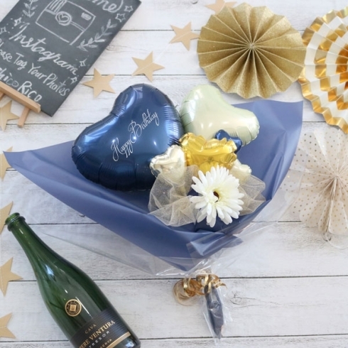 男の花贈り〜奥様の誕生日祝花束〜花屋 はな輔