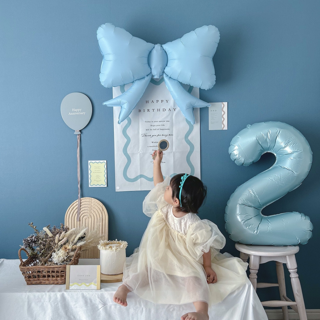 誕生日 飾り付け 水色系 ハッピーバースデー 風船 バルーンペーパーファンガーランド インスタ SNS 映え 撮影 プレゼント ポイント 消費288 : プリザーブドフラワーの花音 - 通販 - Yahoo!ショッピング