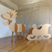 ダンボールでトナカイとソリを作りました！チャッピー岡本のカブリモノ・カフェ