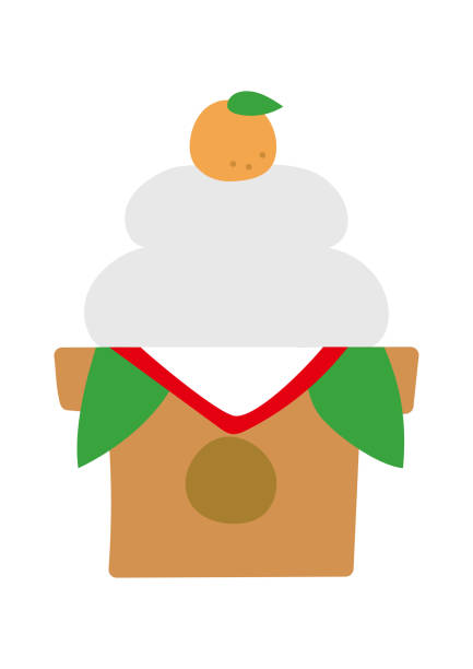 鏡餅のおもちイラストのフリー素材イラストイメージ