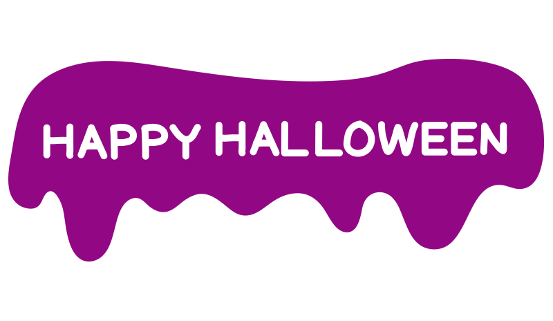 無料の「HAPPY HALLOWEEN」の文字のぬりえぬりえパーク