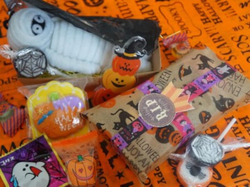 １００円ショップ商品を使ったハロウィンお菓子のラッピング