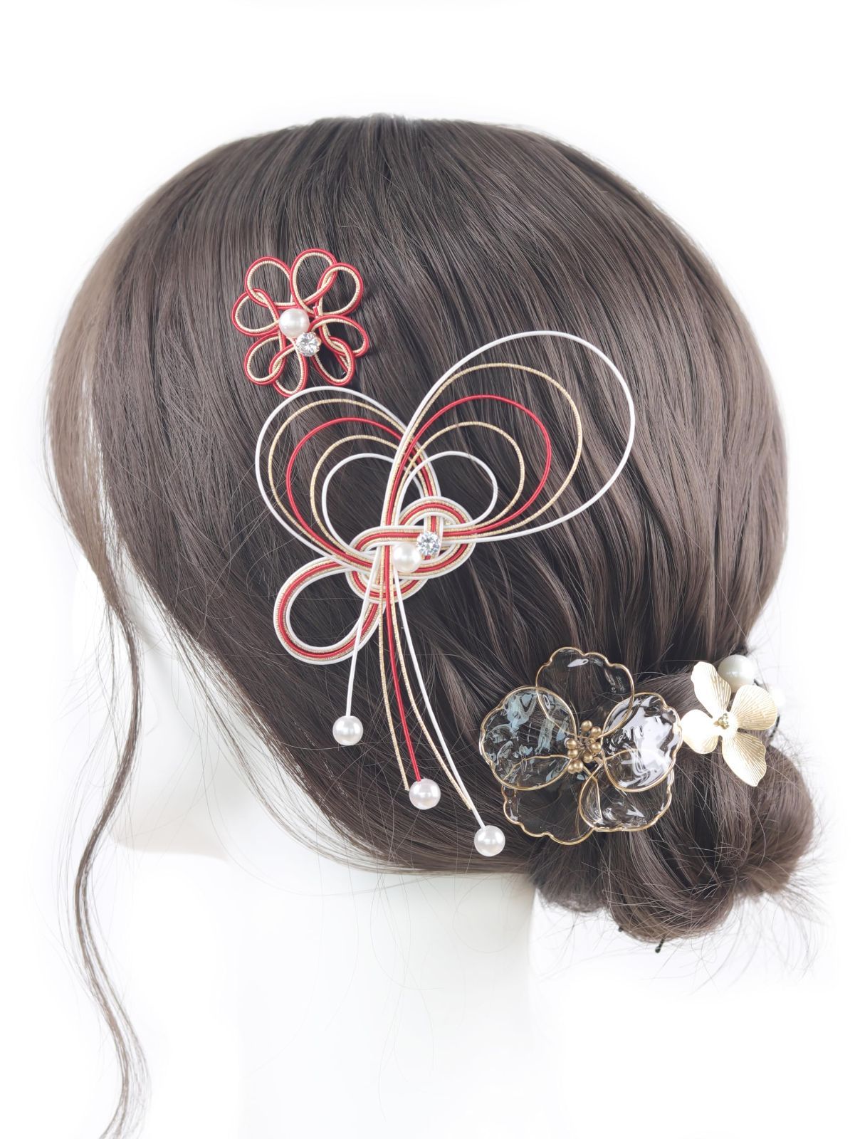 おかめ☆ミニお面☆お得2点セット☆お祭り髪飾り☆浴衣髪飾り☆夏祭り☆結婚式☆プレゼント☆お揃い☆水引髪飾り☆江戸うちリボン☆ゴールド扇子☆お祭り髪飾り☆成人式☆卒業式☆イベント☆おかめ☆- Airu♥️minne byGMOペパボ 国内最大級のハンドメイド・手作り