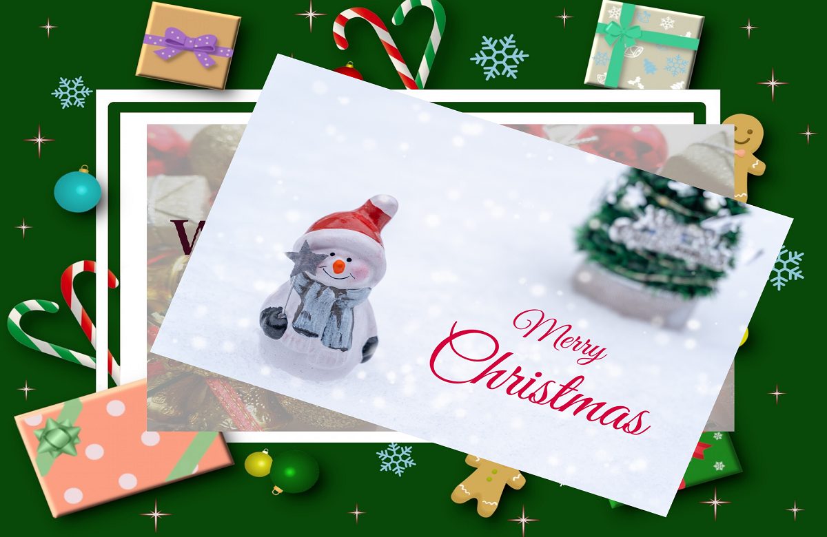 すべてクリスマスカードのテンプレート - ポストカード・イラスト素材サイト イラストareiraPostcard template