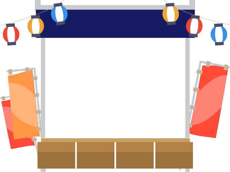 お祭り 屋台 イラスト 簡単TikTok