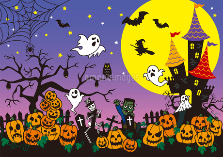 ハロウィンのかぼちゃのお化けのかわいいイラスト