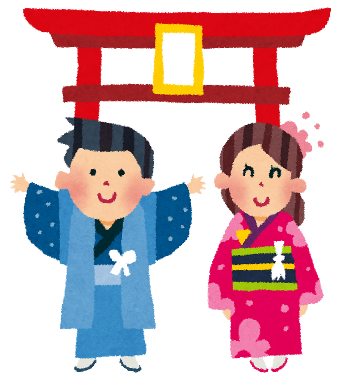 お正月 初詣イラスト詳細らっかみ