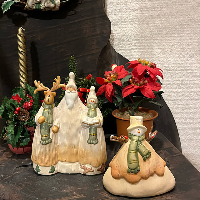 ホワイトクリスマスツリー 陶器製