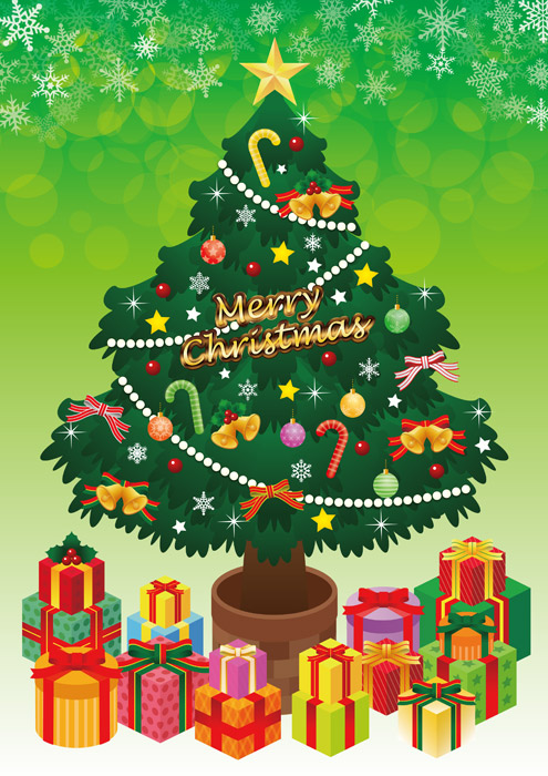 飾り付けされたクリスマスツリー」 - 無料イラスト イラストareira