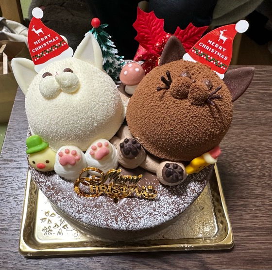 可愛いすぎニャ・ネコちゃんクリスマスケーキが大阪にLmaga.jp