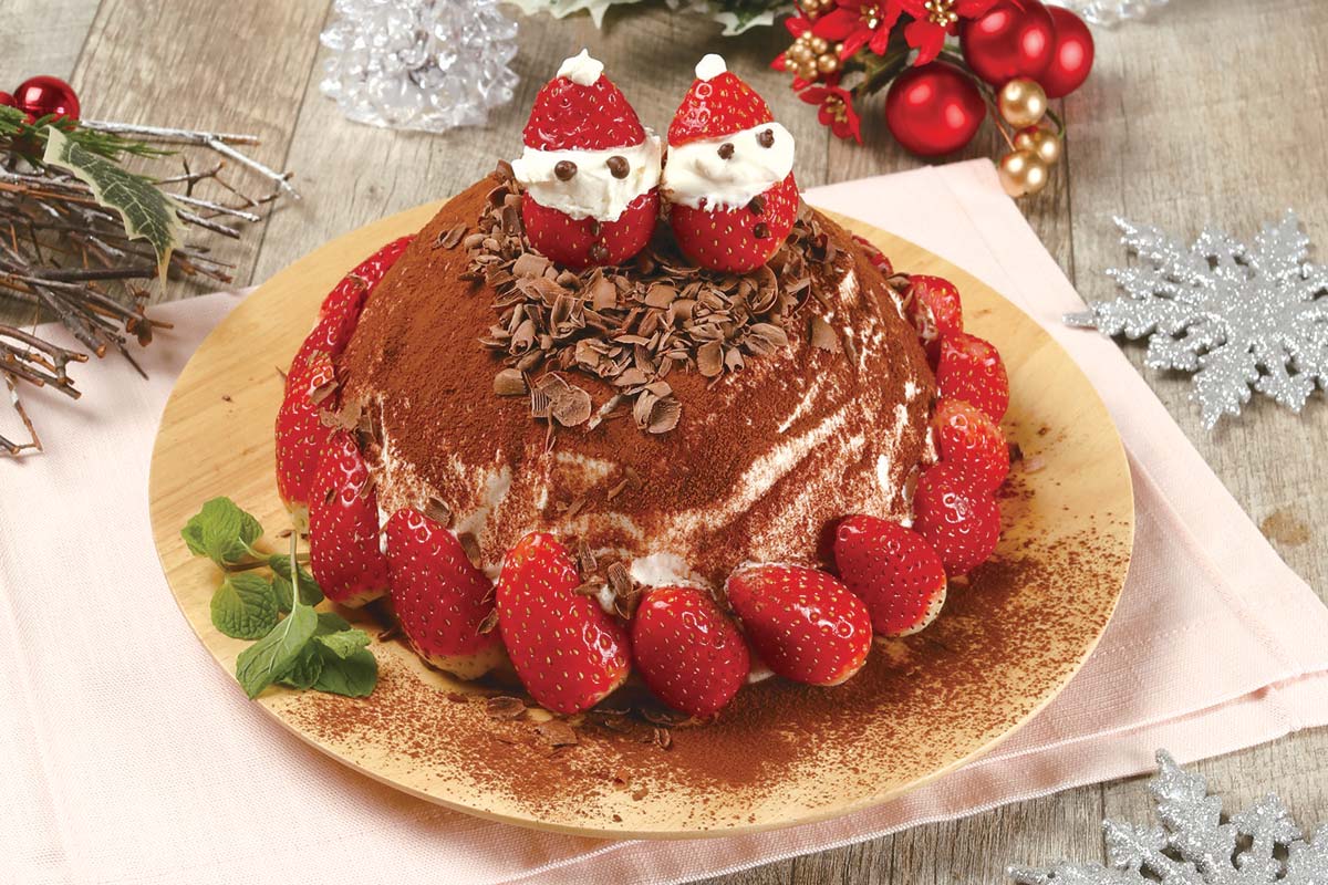 ひと手間でとびっきり可愛い！ サンタドームケーキ