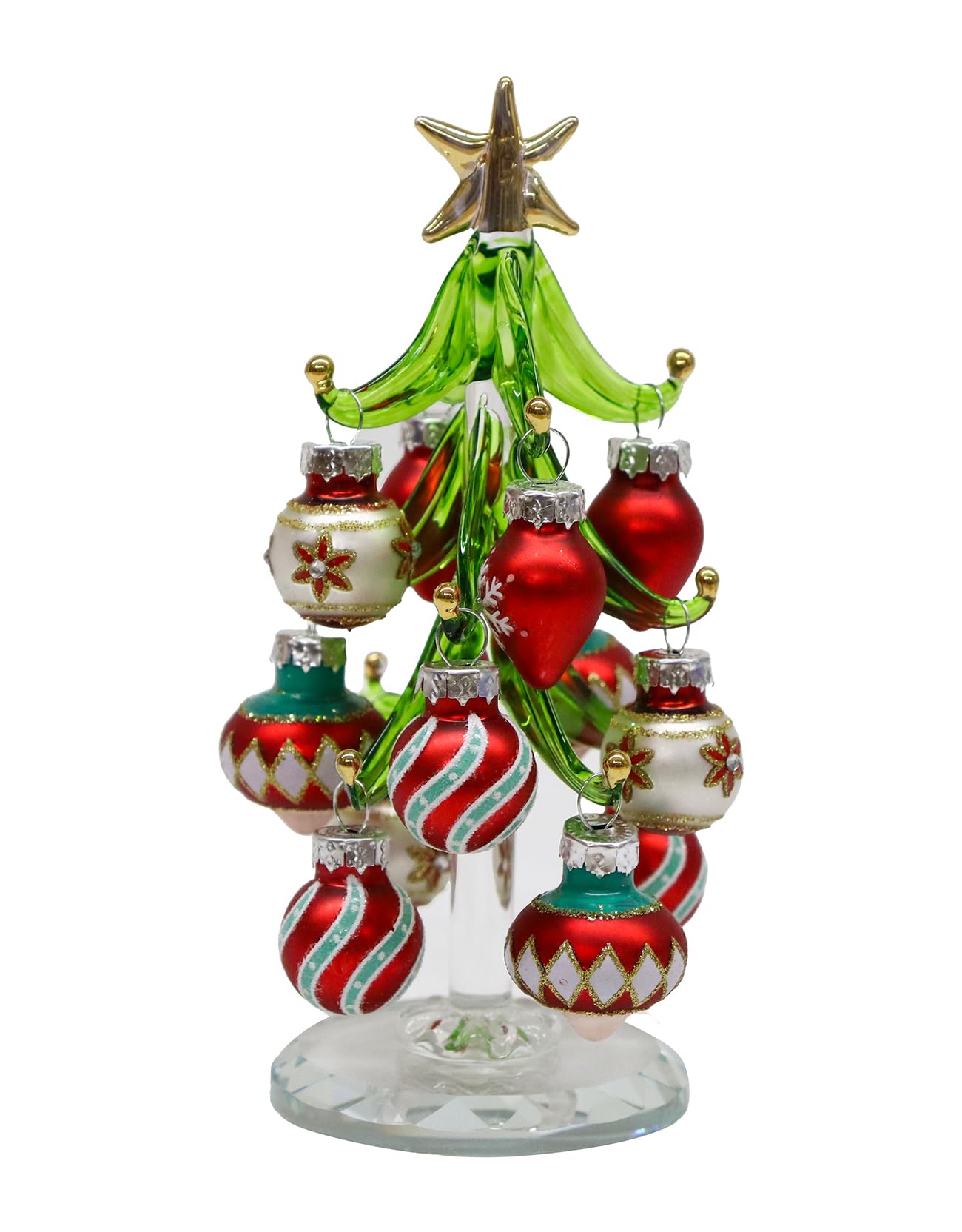 クリスマス ミニチュア ガラス細工 サンタ 雪だるま 置物 飾り オーナメント ミニステージツリーセット フォーカート -海の雑貨・水族館グッズ・動物ぬいぐるみ通販ショップ まんぼう屋ドットコム