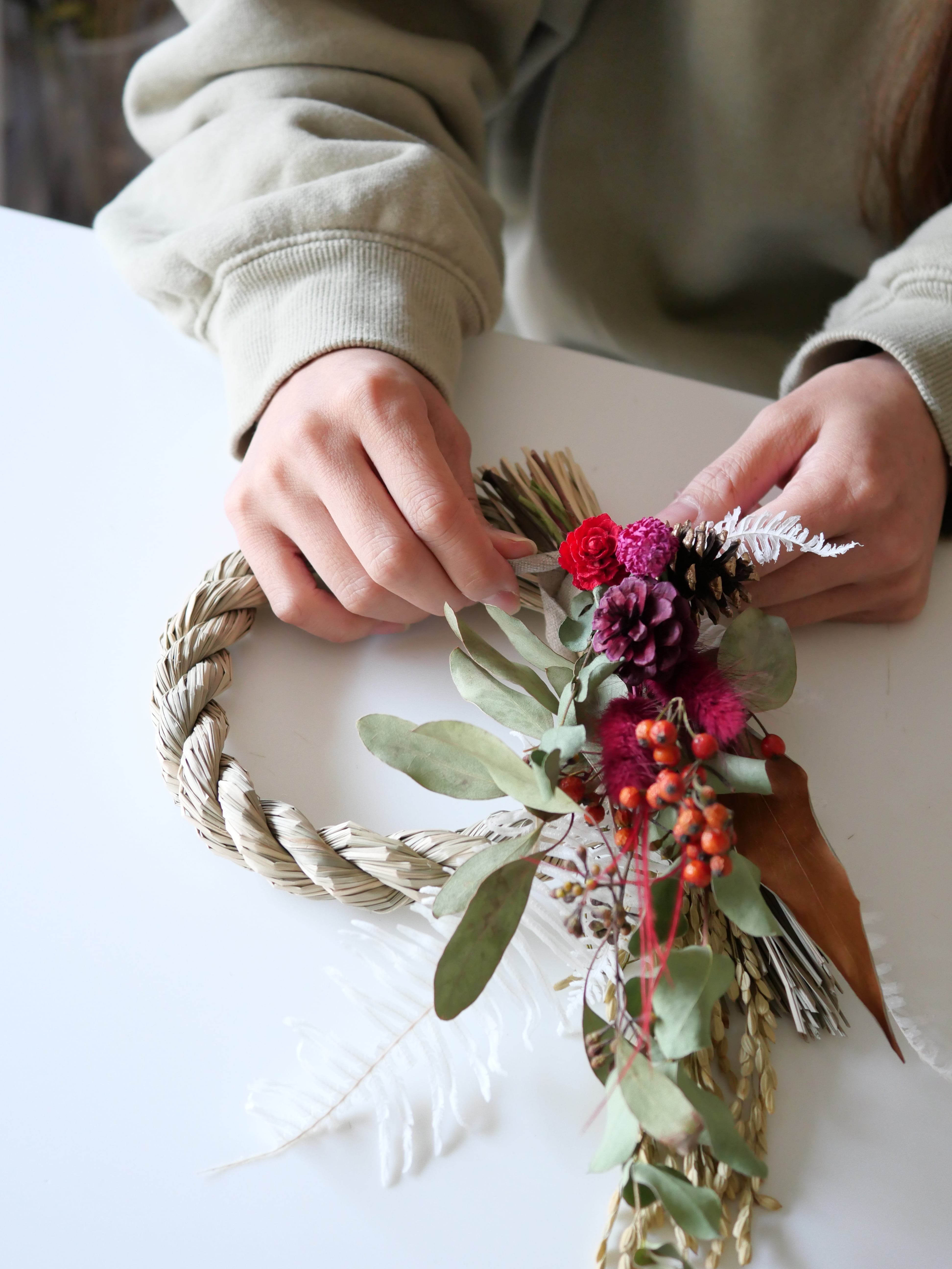 かわいい手作りのお正月飾りポスターの無料テンプレートARCH DAYS