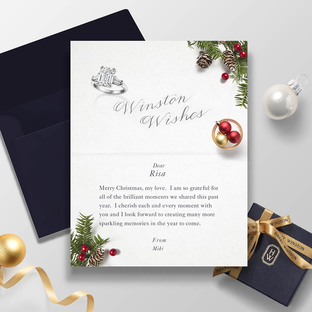 束ね熨斗の和風ホリデーカード-ビジネス はがき クリスマスカード テンプレート