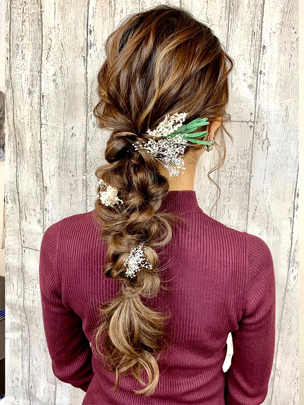 結婚式お呼ばれ編みおろしアレンジsoah