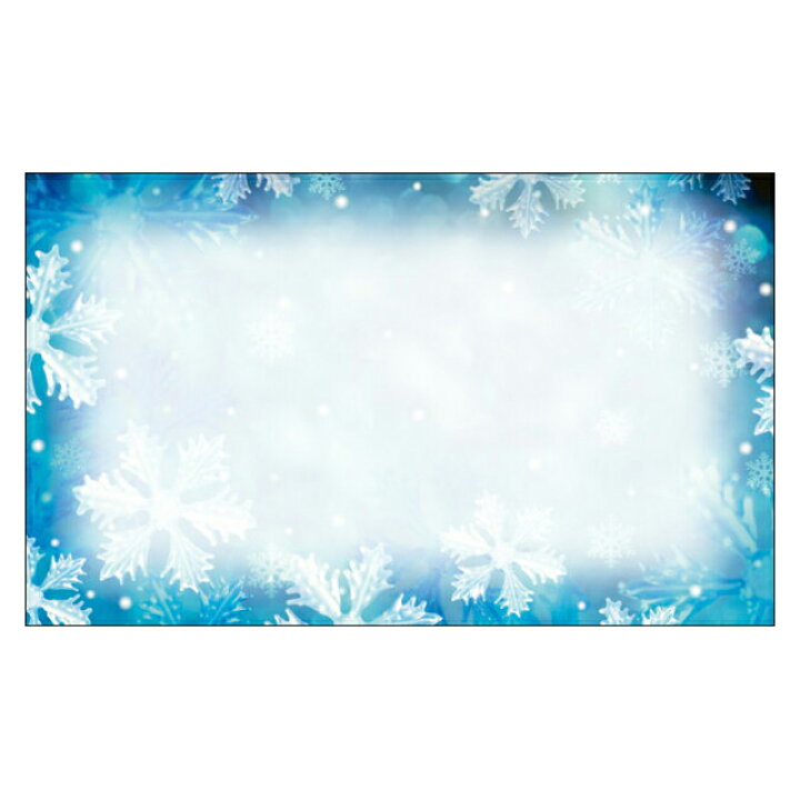 雪の結晶と雪だるまのメッセージカード : ID-3421ご当地写真・イラスト素材サイト PICTY ピクティ