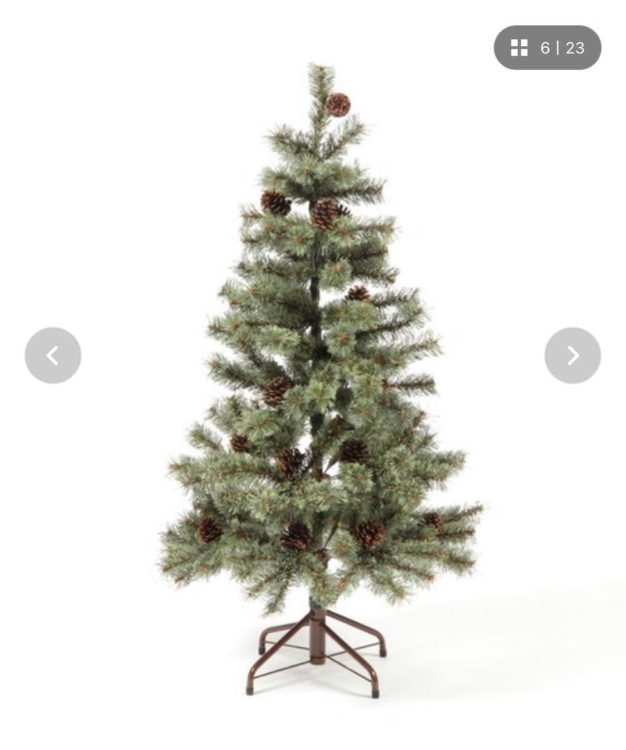 niko andクリスマスツリー150㎝ オーナメントライトボア足隠し有