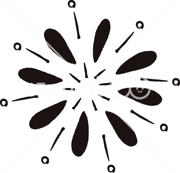 花火イラストの簡単な描き方かくぬる工房