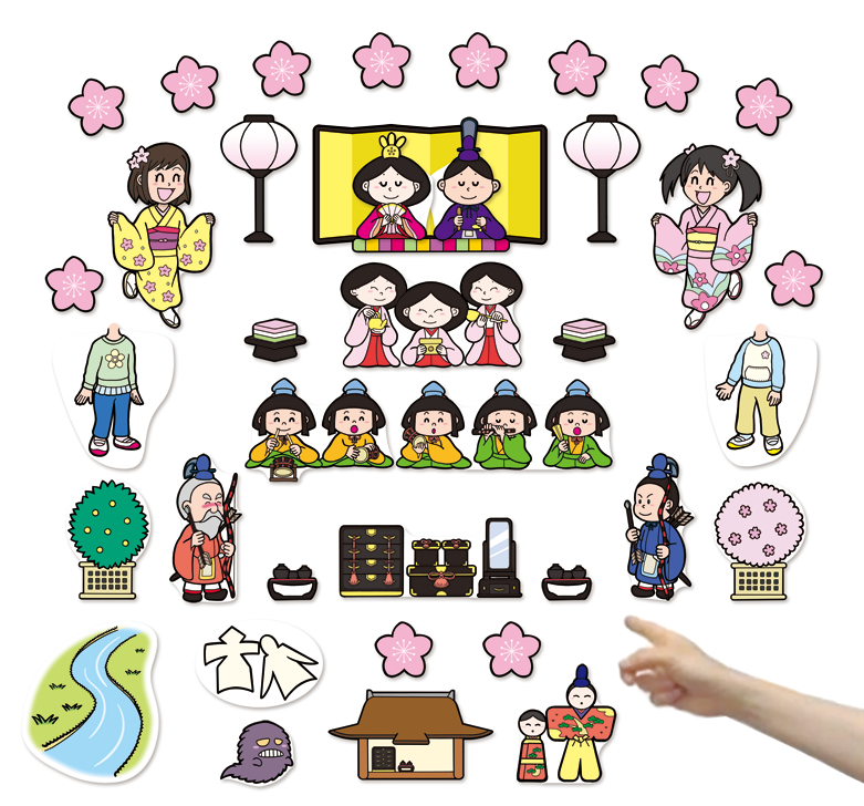 無料型紙付き 「うれしいひなまつり」パネルシアターの作り方と演じ方らくらくほいく