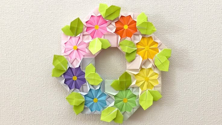 敬老の日折り紙の花をプレゼント！葉とリボンと花束の作り方