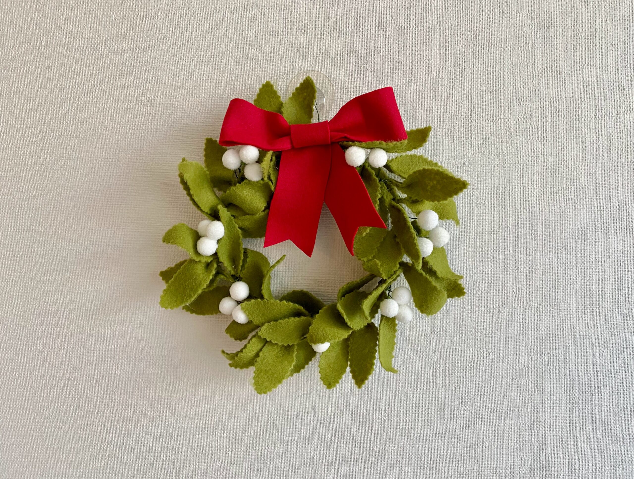 クリスマスツリー④ 季節のリースフェルトリース壁面飾り