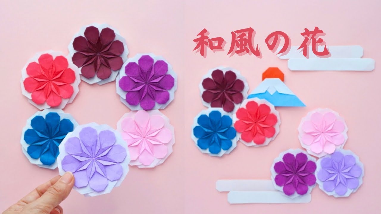 梅の花の折り紙は立体でも簡単♪正月飾りやリースにもおすすめかんたん工作・折り紙☆選り好み