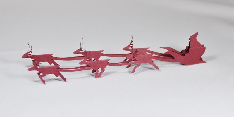 折り紙 クリスマス ソリに乗ってサンタさんプレゼント届けるよ - メルカリ