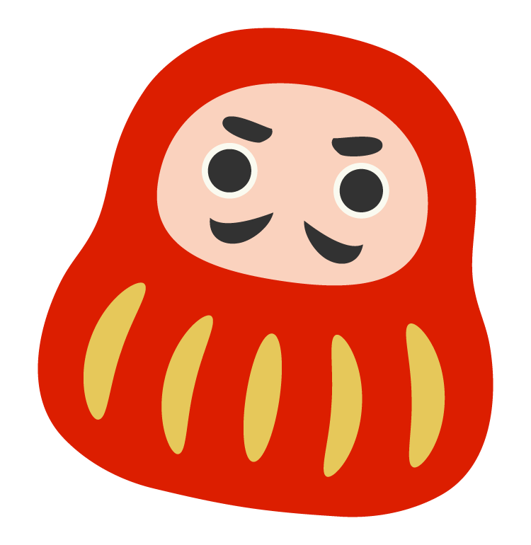 お正月イラスト無料だるまイラストダウンロード