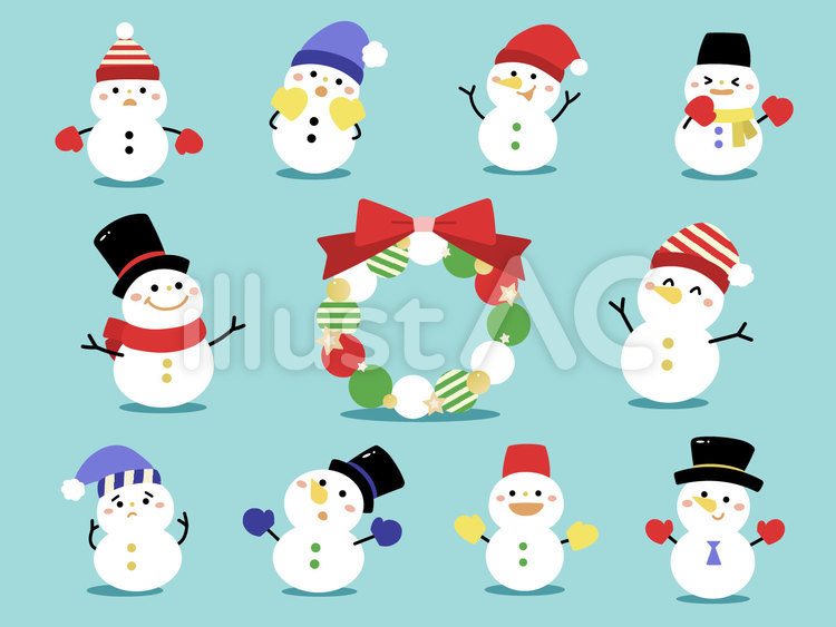 雪だるまのリースサラダ