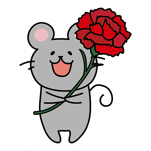 母の日用メッセージカード❤️ 花いっぱい縦バージョン！手描きイラスト可愛くメッセージカード簡単イラスト母の日メッセージカードありがとうの気持ち