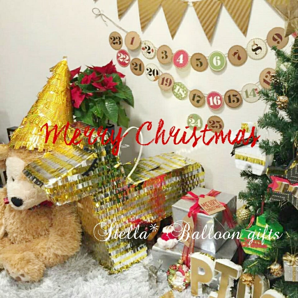 クリスマス・サンタ・ピニャータ Christmas Santa Pinata- 風船とピニャータのP-PROJECTminnebyGMOペパボ 国内最大級のハンドメイド・手作り通販サイト