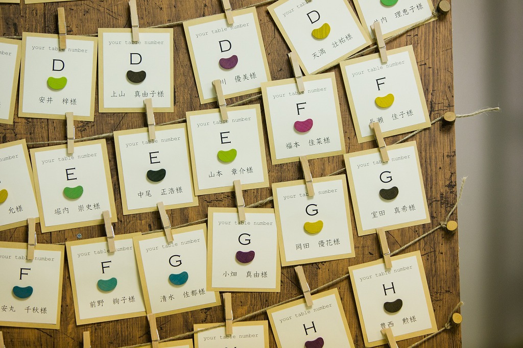 結婚式はエスコートカードの演出にも凝ってみて！作成方法などを解説 - おしゃれな結婚式小物が何でも揃う通販サイト ファルベ