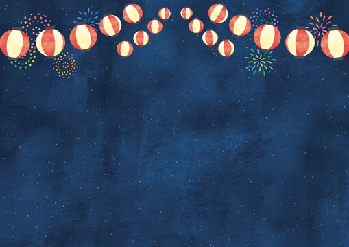 夏祭りのフレーム 縦のイラスト素材116099010- PIXTA