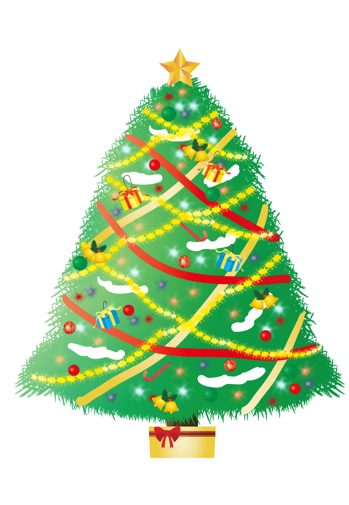 フリーイラスト雪に囲まれるクリスマスツリーと教会の背景でアハ体験GAHAG著作権フリー写真・イラスト素材集 - GAHAG著作権フリー写真・イラスト素材集