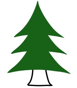 クリスマスツリー：イラスト無料