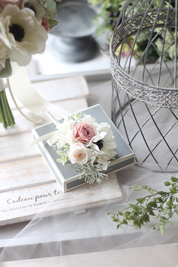 ウェディングブーケ手作り教室名古屋市瑞穂区フラワーアレンジメント教室ブロッサ名古屋市瑞穂区ブーケ手作り&フラワーアレンジメント教室 ・ウェディング・花冠・リングピロー小物手作り・ブライダル&ギフト 販売