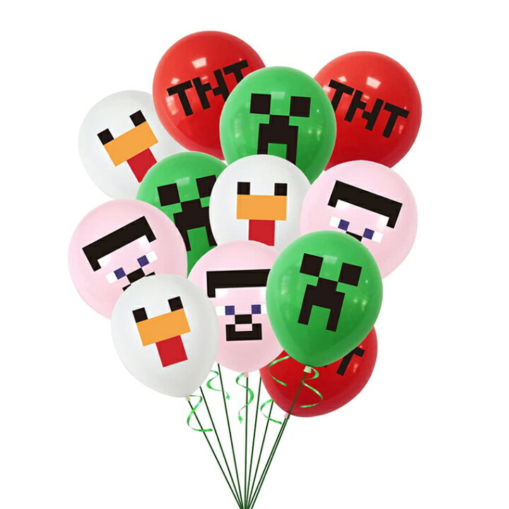 マインクラフト ぬいぐるみ入り ミニ プレゼントボックス バルーンアレン ジメント ギフトボックス バルーンギフト プレゼント 誕生日 子供 男の子女の子 キッズ マイクラ グッズ Minecraft エンダーマン クリーパー バルーン 風船 リトルレモネード