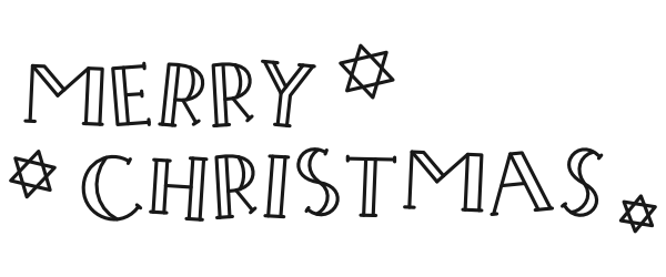 飾り文字 MERRY CHRISTMASほいくえ保育士さんのための無料イラスト・フリー素材