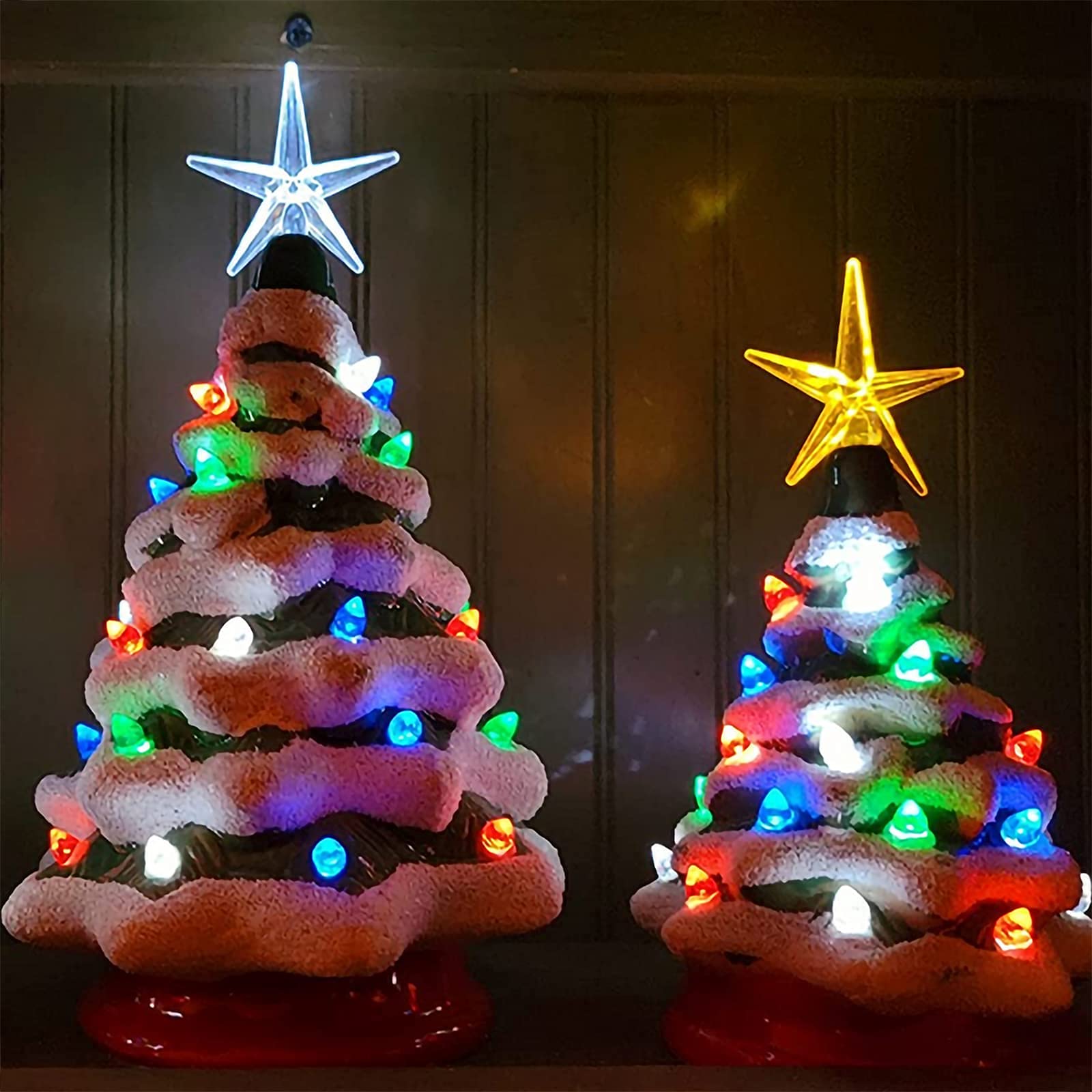 Amazon.co.jp: セラミッククリスマスツリー交換用電球 セラミックツリー用オーナメント 炎型ツイストライト 6つ星 126個付きアソートカラー : おもちゃ