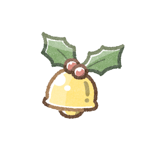 緑色のリボンとクリスマスベルのイラスト無料のフリー素材 イラストエイト