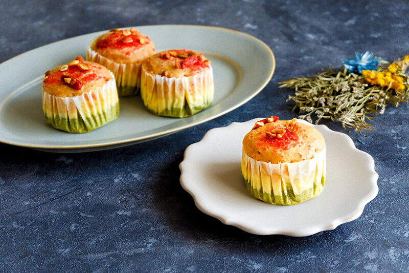 ひな祭りにも☆いちごのしっとりカップケーキ