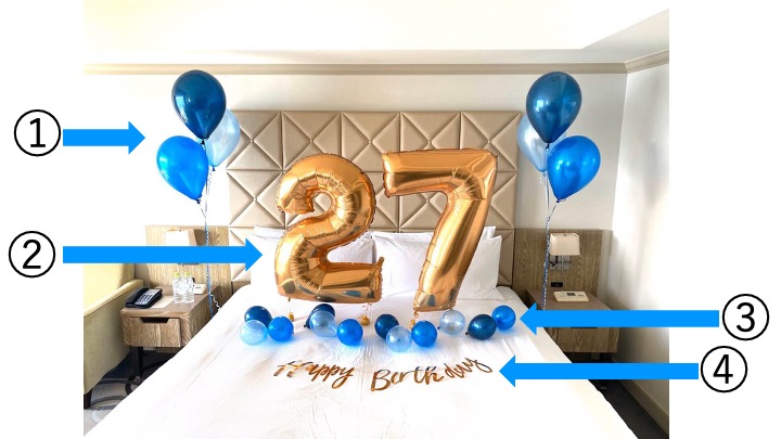 彼氏の誕生日はホテルを飾り付けてお祝い！！しろたのブログ