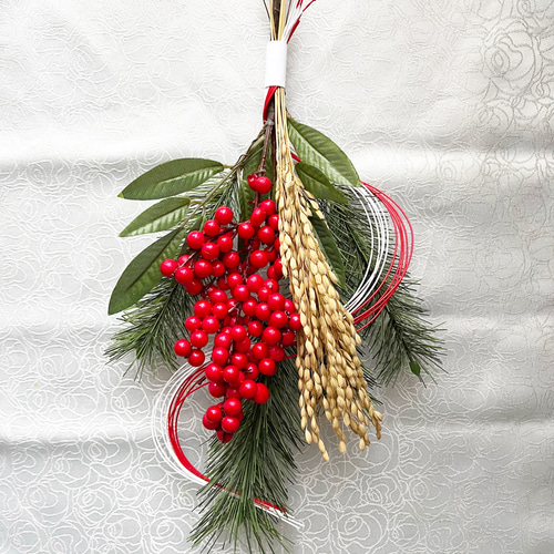 正月飾り 2025 迎春 正月 花 門松 アレンジ 胡蝶蘭 イベントギフトA 生花 お花 年賀 フラワーアレンジメント ギフト 花鉢 部屋 玄関 竹置物 おしゃれ 水引 メッセージカード 送料無料ＢｕｎＢｕｎ！Ｂｅｅ