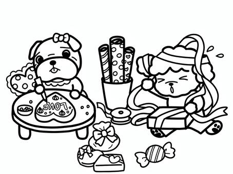 バレンタインの塗り絵を追加しました！ ぜひ塗ってみてください✨塗り絵 塗り絵好きな人と繋がりたい おとなのぬりえ 塗り絵日和 バレンタインバレンタインデー バレンタインチョコ チョコ マカロン カップケーキ