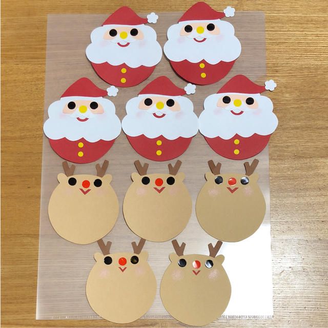 工作キット飛び出す! 手づくりクリスマスカード キット 10個セットこどもこうさく