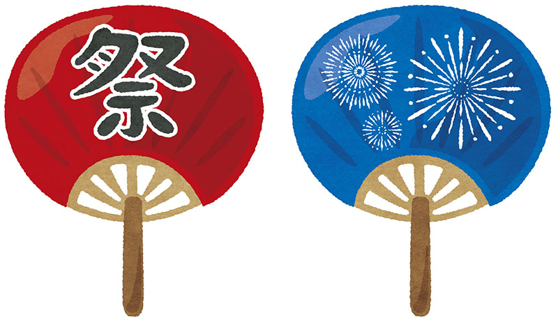 夏に使えるかもしれない和風素材 夏祭りイラスト