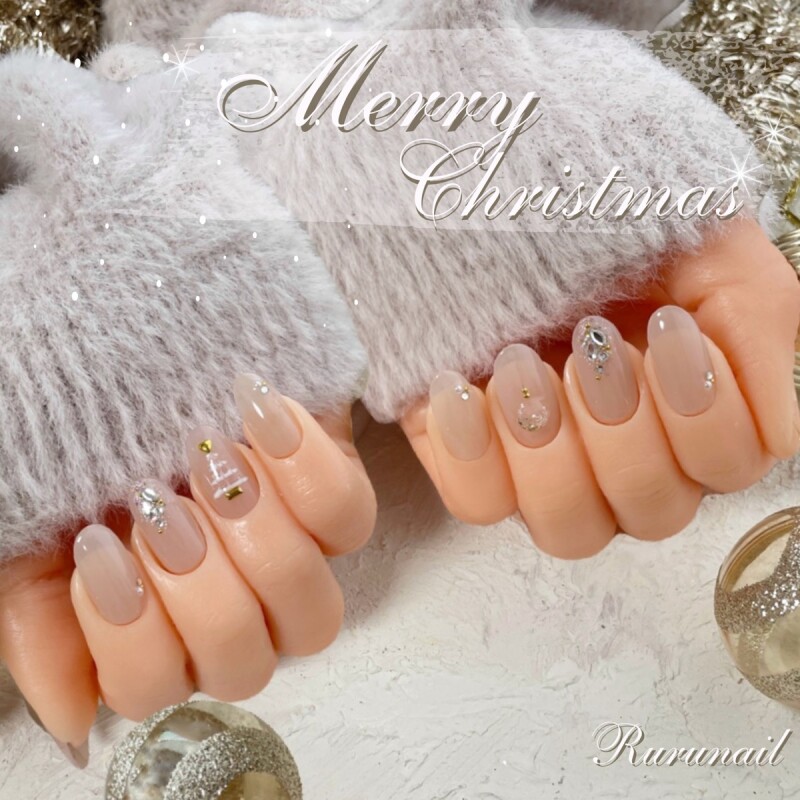 ネイルチップ クリスマスネイル サイズオーダー ニットネイル オーダーネイルチップクリスマスツリー 雪の結晶 かわいい オシャレ