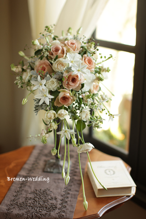 少し秋カラーにweeding bouqetウェディング ウェディングブーケ花 秋色ブーケ秋婚 @f.juin_fumie